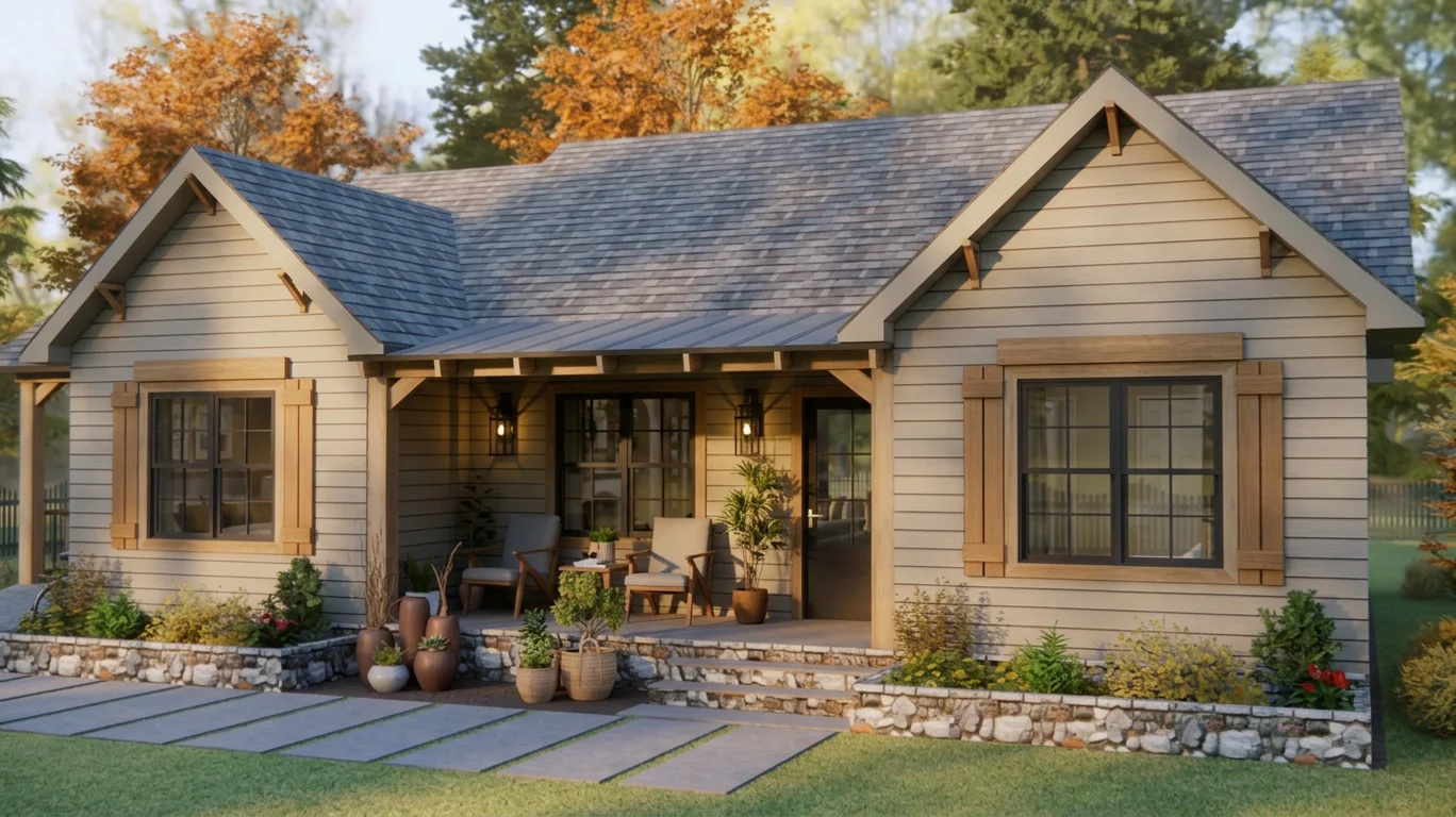 120 m² Country Çelik Ev - EVKON Çelik Ev