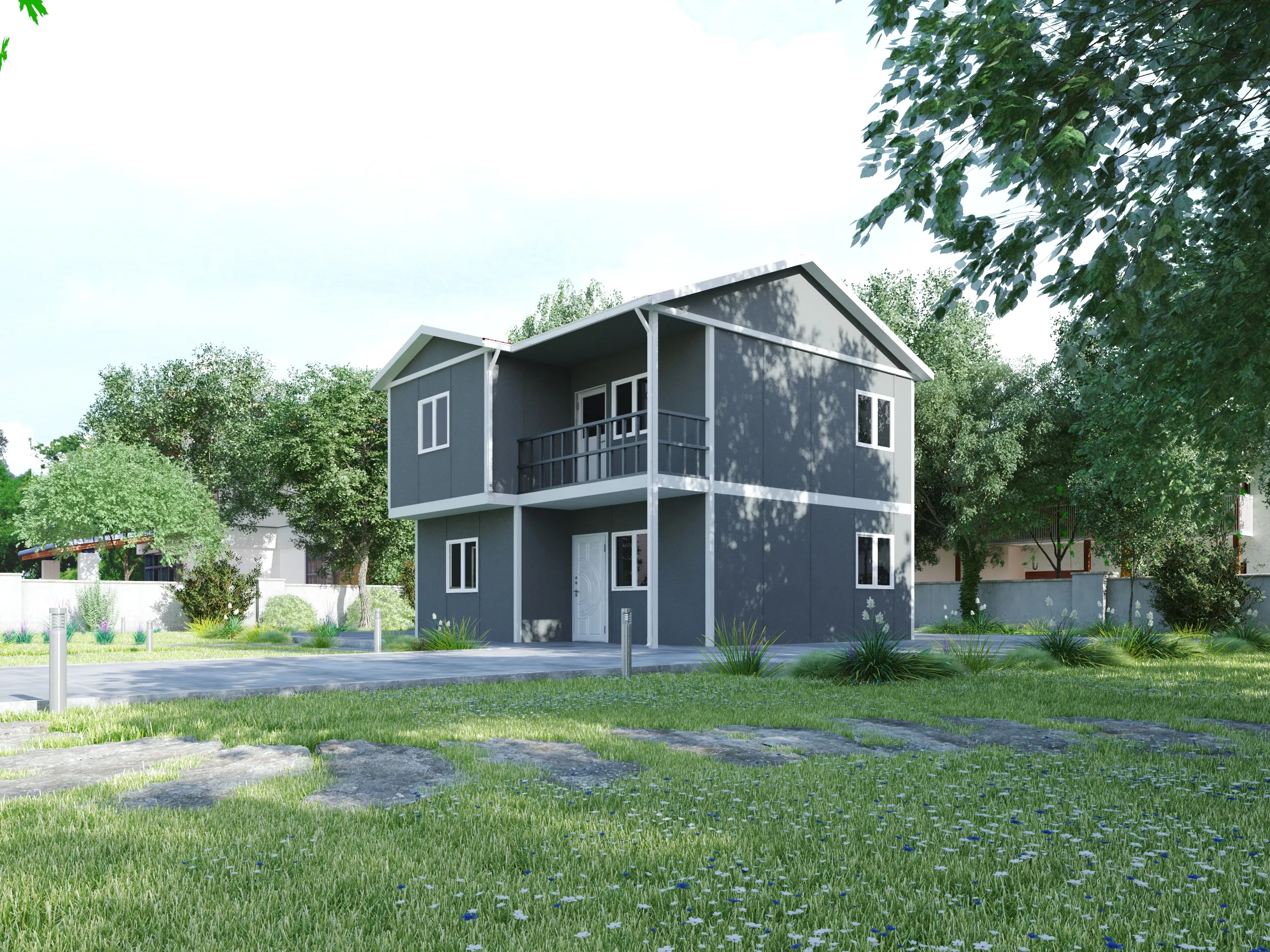  113 metrekare Çift Katlı Prefabrik Konut