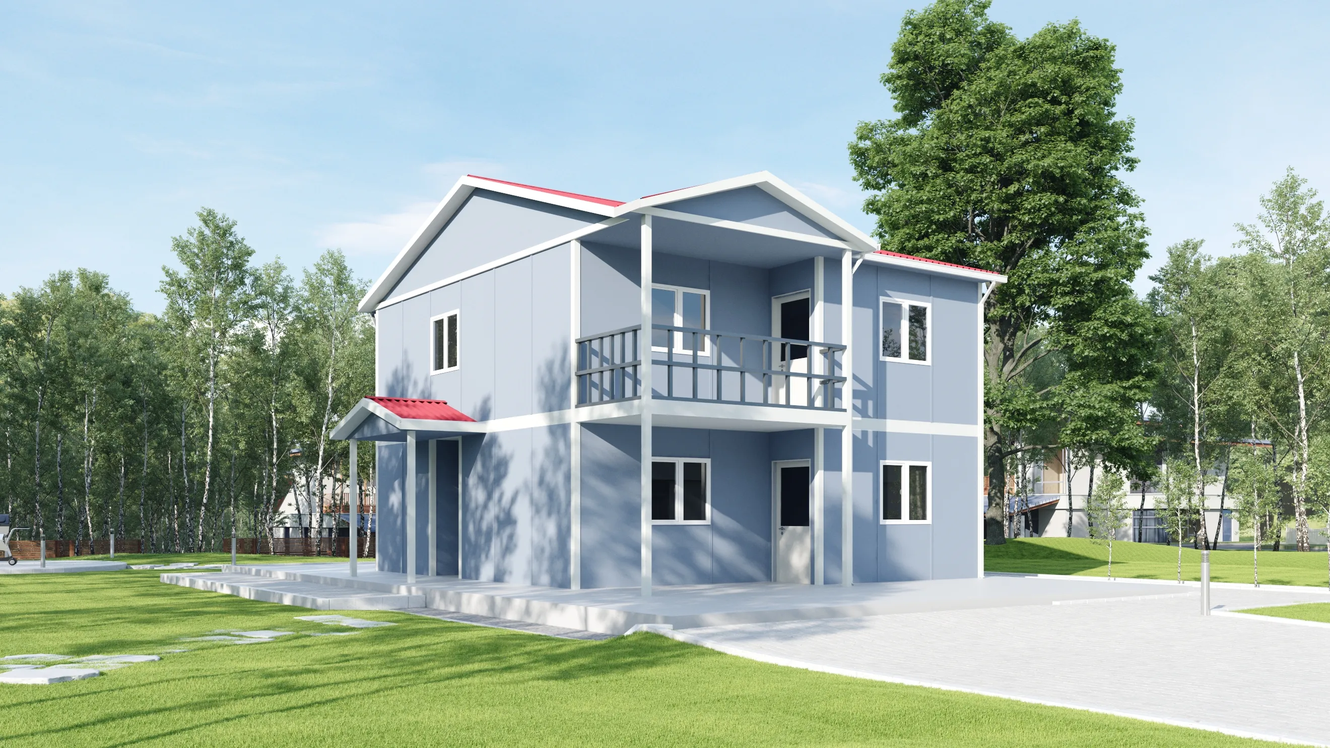  145 metrekare Çift Katlı Prefabrik Konut