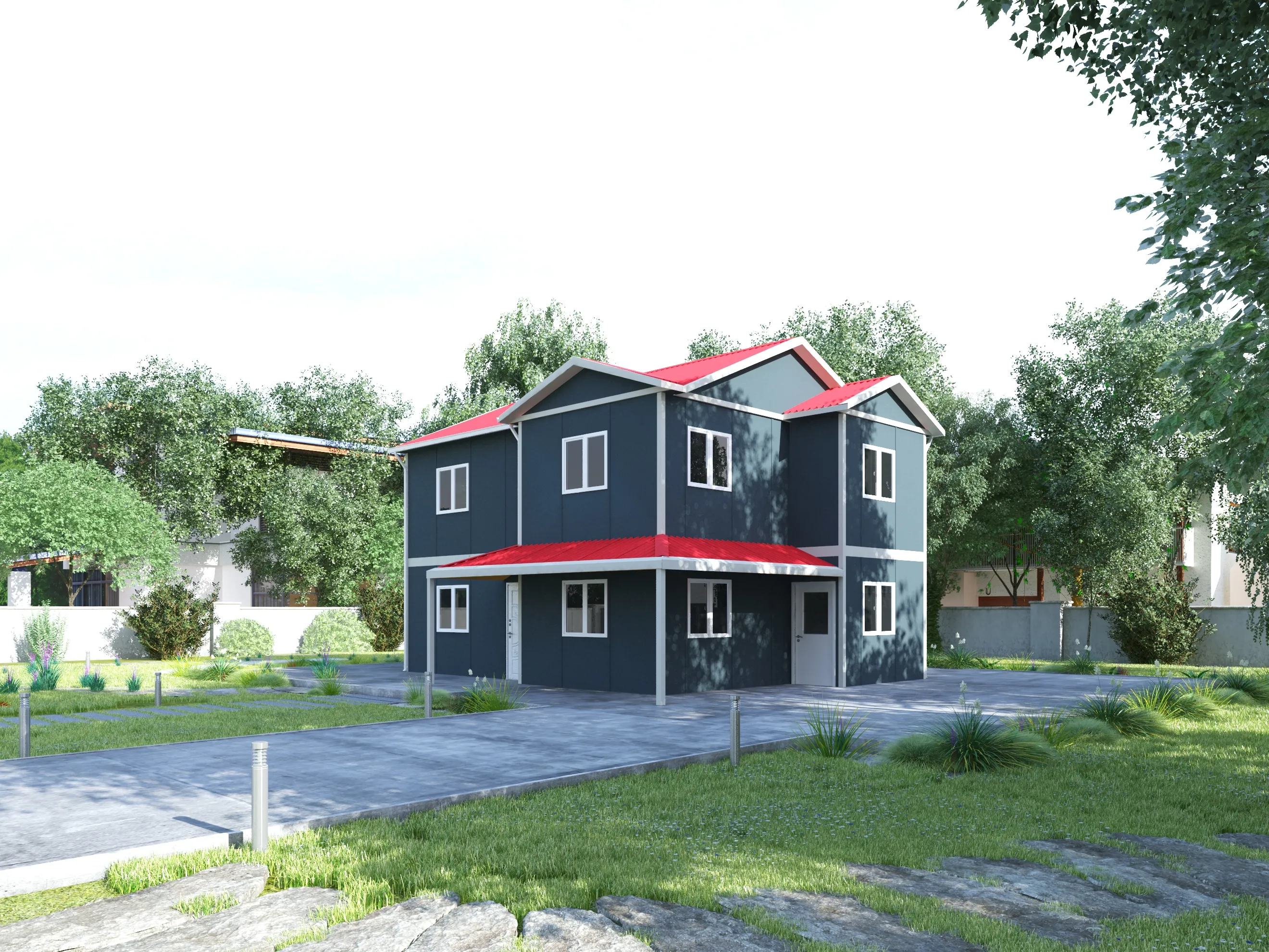  153 metrekare Çift Katlı Prefabrik Konut