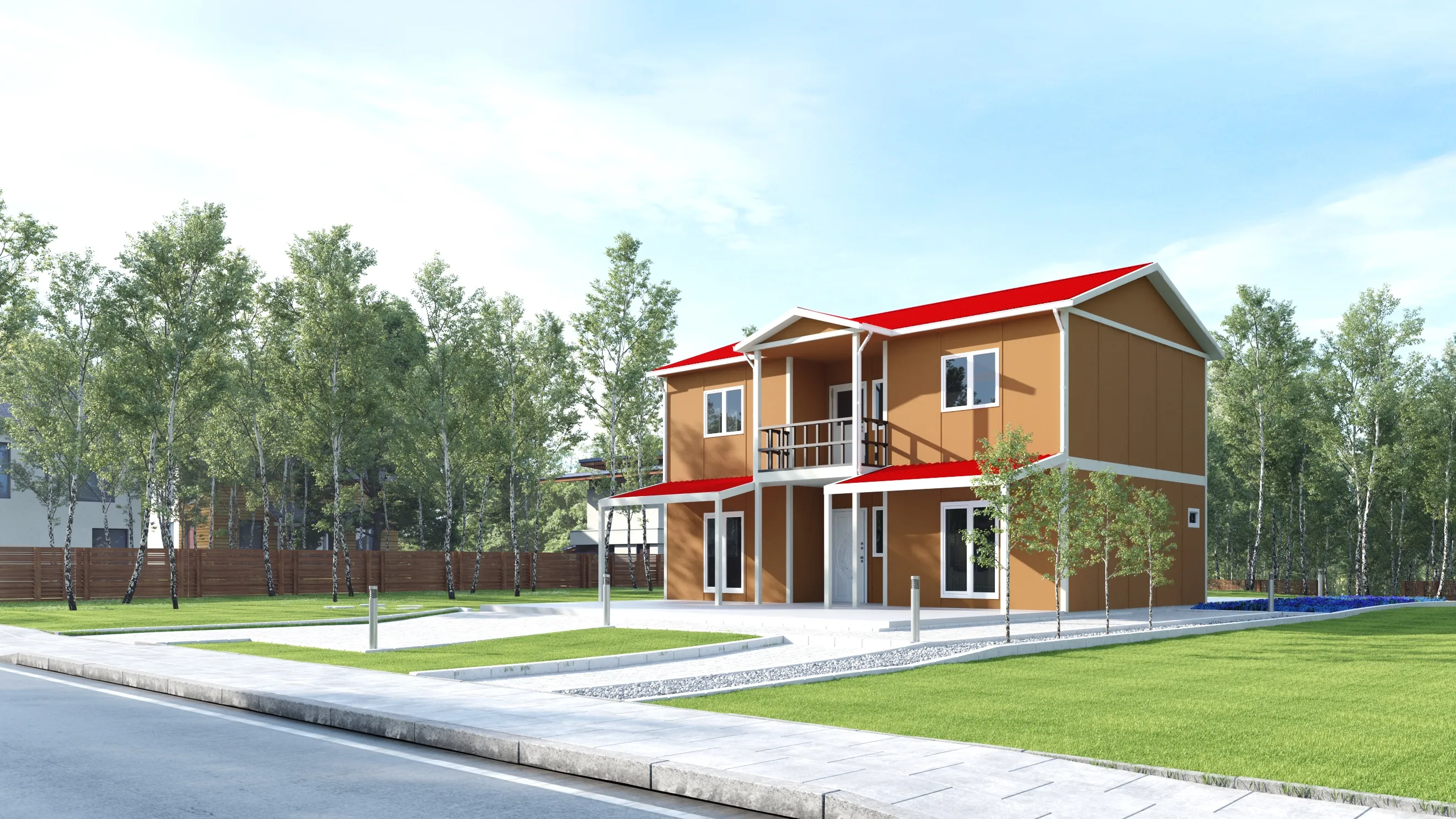  155 metrekare Çift Katlı Prefabrik Konut