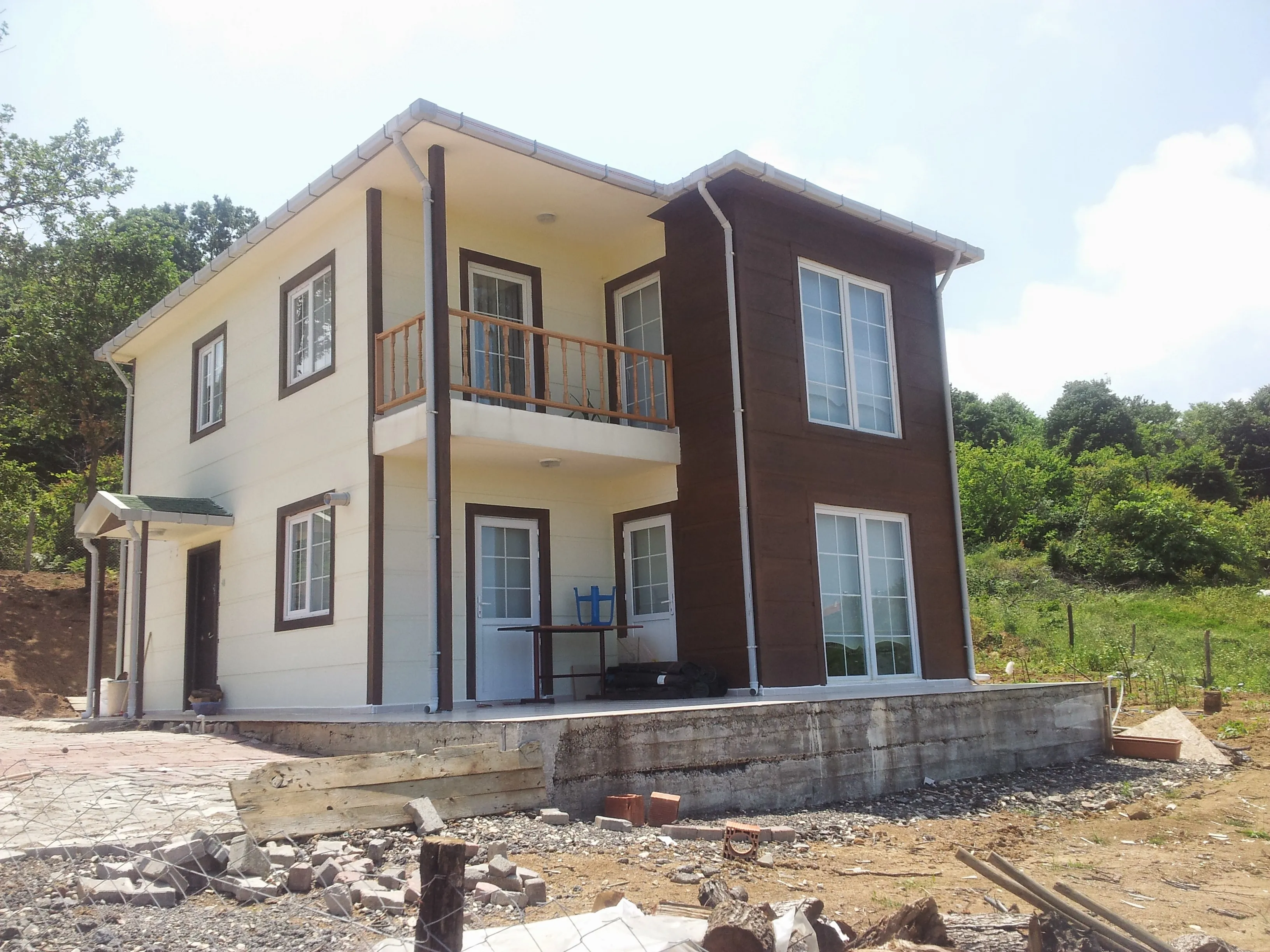 Betonarme Görünümlü Çift katlı Prefabrik