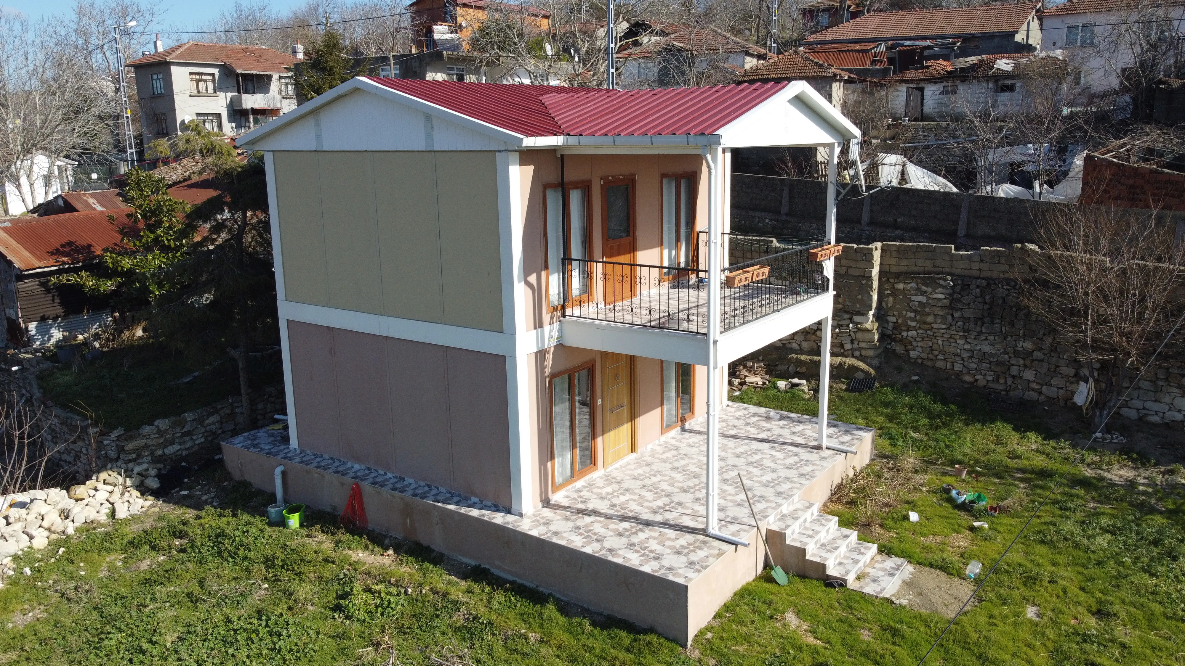 Modern Tasarimli Çift katlı Prefabrik